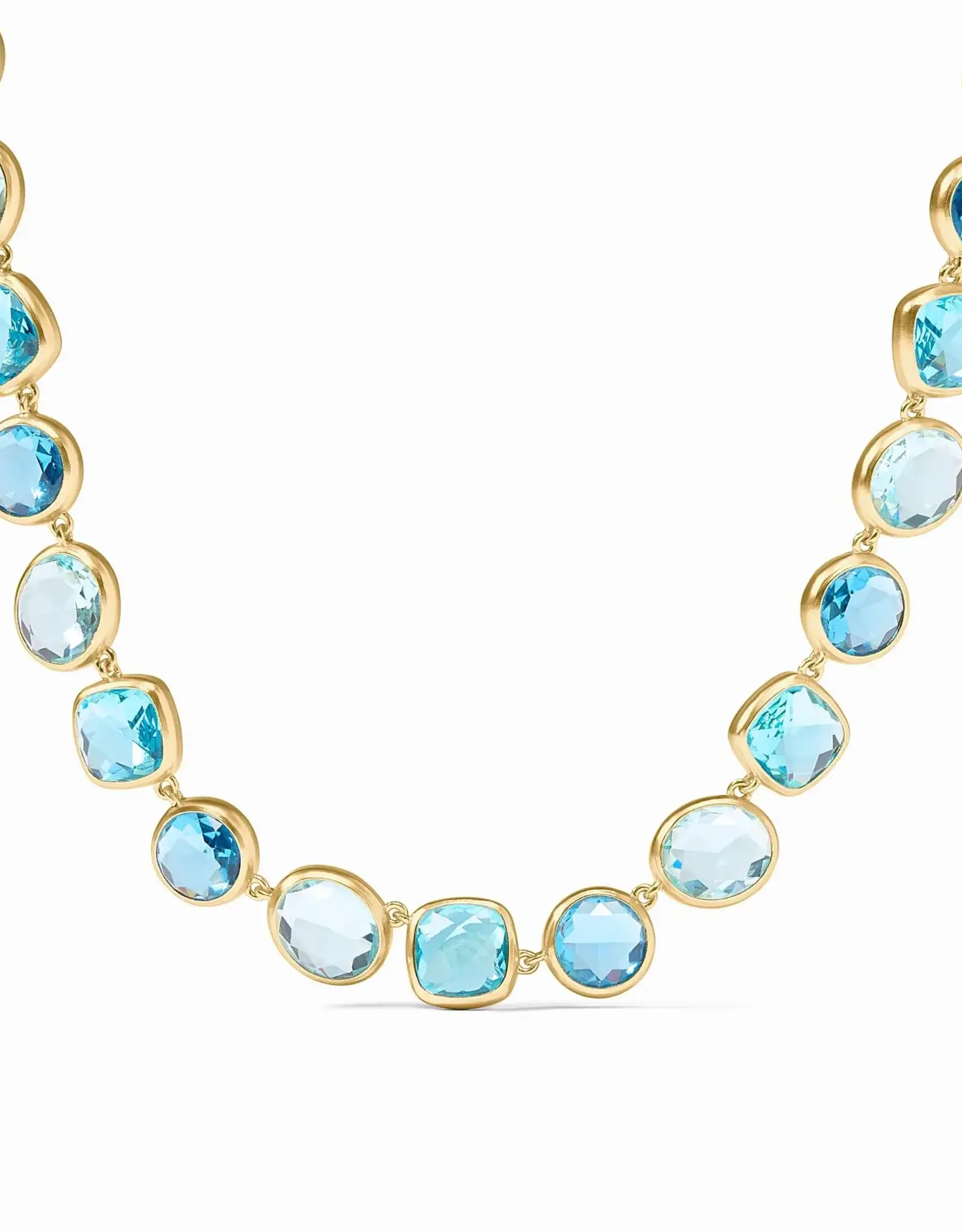 Julie Vos Julie Vos Kaleidoscope Tennis Necklace Bahamian Blue