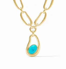 Julie Vos Julie Vos Wave Statement Necklace Turquoise