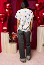 Queen of Sparkles Queen of Sparkles White Multi Heart Tee