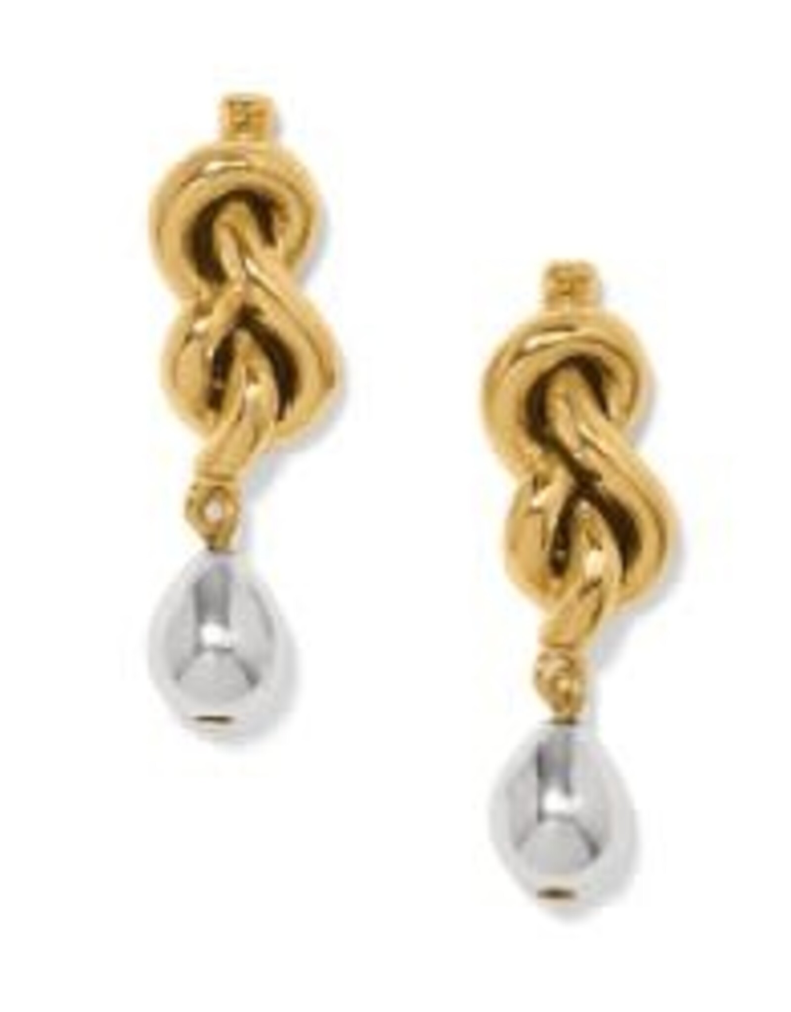 Brighton Brighton Interlok Single Knot 2TN Drop Earrings