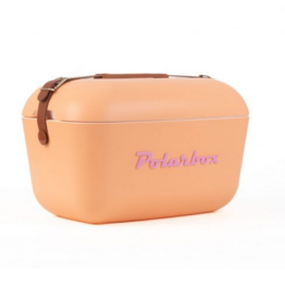 Polarbox Polarbox Retro Cooler 21Qt  Orange Sorbet With Brown Strap