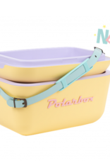 Polarbox Polarbox Retro Cooler 21Qt  Yellow Rainbow With Cyan Strap