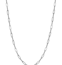Waxing Poetic Waxing Poetic 18" Silver Twisted Link Paperclip Chain Brass/Sterling Silver