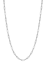 Waxing Poetic Waxing Poetic 18" Silver Twisted Link Paperclip Chain Brass/Sterling Silver