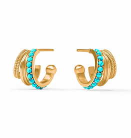 Julie Vos Julie Vos Hydra Triple Hoop Turquoise