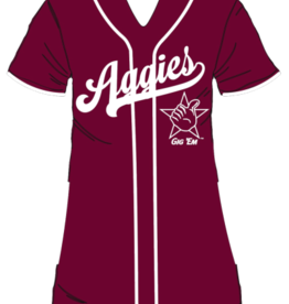 Queen of Sparkles Queen of Sparkles Licensed Texas A&M Baseball Jersey Dress