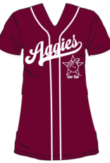 Queen of Sparkles Queen of Sparkles Licensed Texas A&M Baseball Jersey Dress