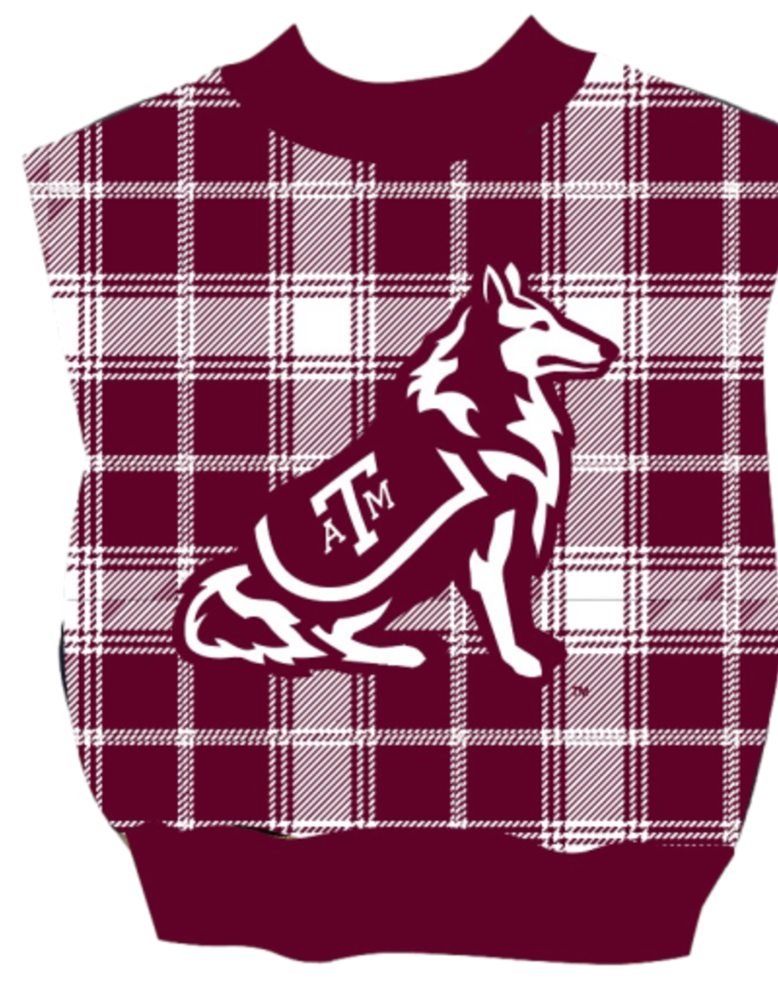 Queen of Sparkles Queen of Sparkles Licensed Maroon Plaid ATM Sweater Vest