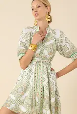 Hale Bob Hale Bob Naya Linen Lime Dress