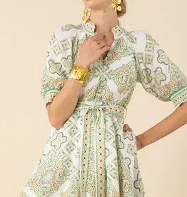 Hale Bob Hale Bob Naya Linen Lime Dress