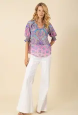 Hale Bob Hale Bob Eileen Voile Top Blue