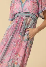 Hale Bob Hale Bob Jaliyah Chiffon Dress Maxi Pink