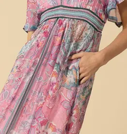 Hale Bob Hale Bob Jaliyah Chiffon Dress Maxi Pink