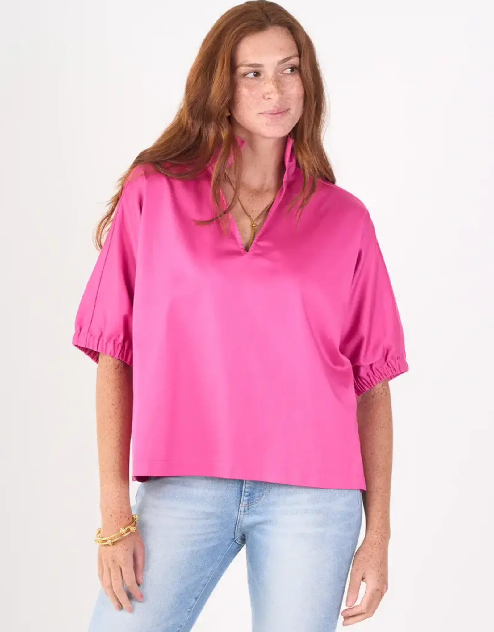 Emily McCarthy Emily McCarthy Poppy Top Fuschia Fedora