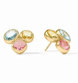 Julie Vos Julie Vos Kaleidoscope Statement Stud Multi Stone
