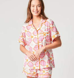Katie Kime Katie Kime Pickleball Pajama Shorts Set Pink