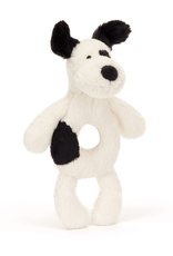 Jellycat Jellycat Black And Cream Puppy Ring Rattle