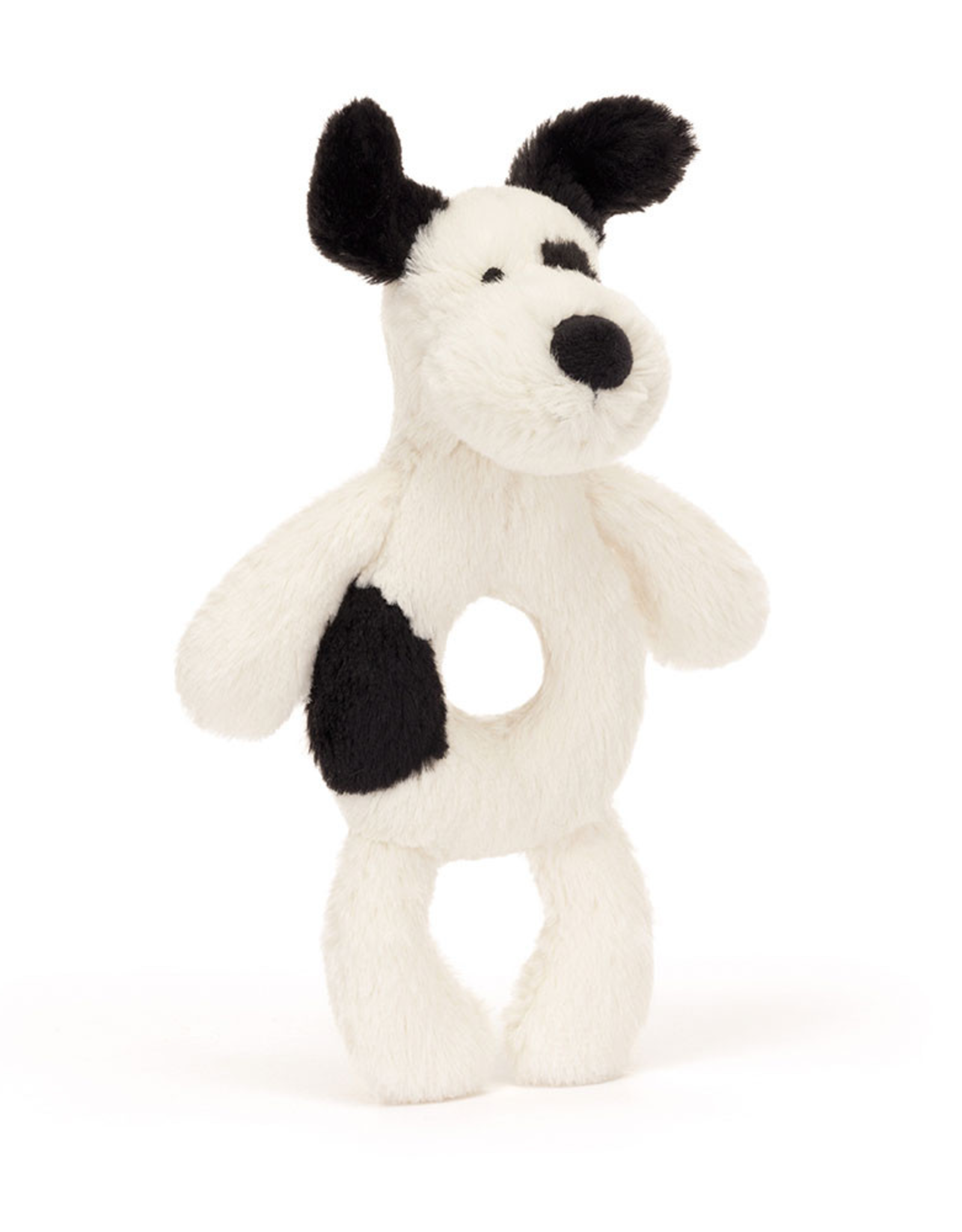 Jellycat Jellycat Black And Cream Puppy Ring Rattle