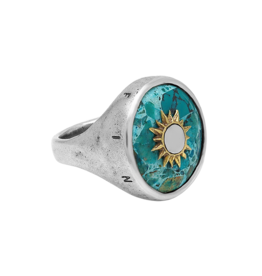 Waxing Poetic Waxing Poetic Infinite Sky Turquoise Amulet Ring size 8