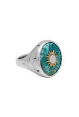 Waxing Poetic Waxing Poetic Infinite Sky Turquoise Amulet Ring size 8