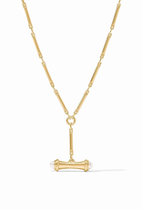 Julie Vos Julie Vos Bamboo Delicate Necklace Pearl