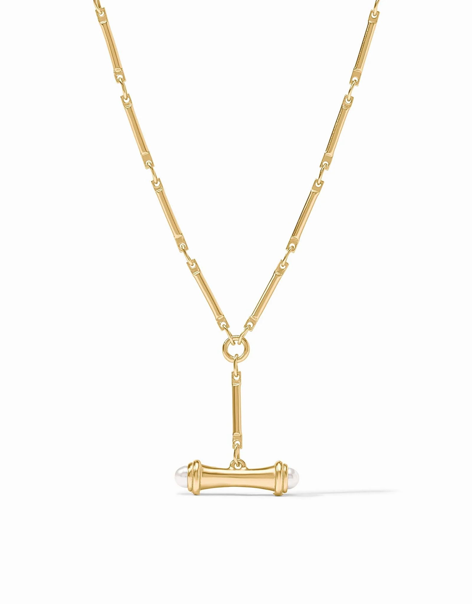 Julie Vos Julie Vos Bamboo Delicate Necklace Pearl