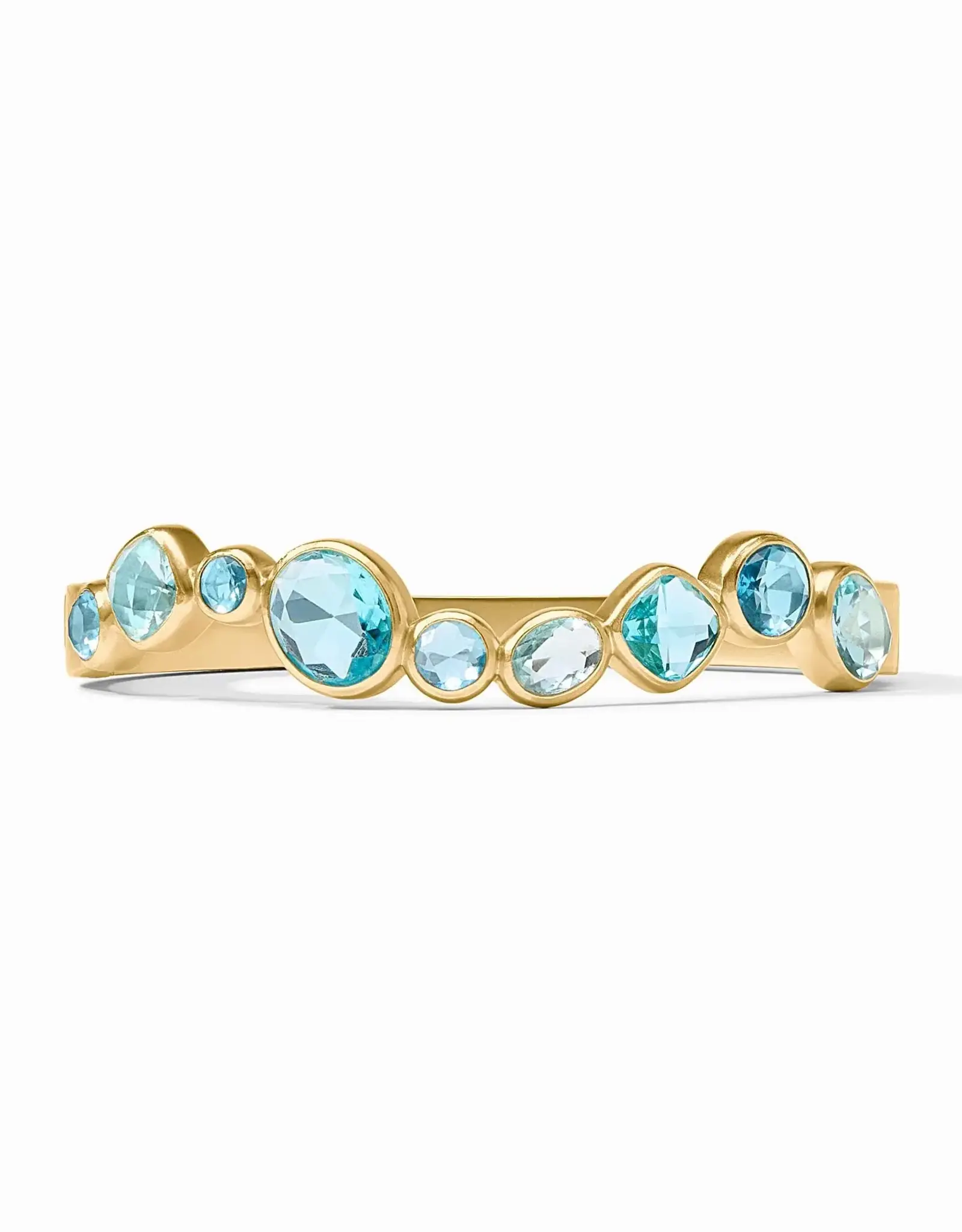 Julie Vos Julie Vos Kaleidoscope Hinge Bangle Bahamian Blue