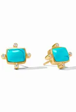Julie Vos Julie Vos Clara Stud Turquoise Blue
