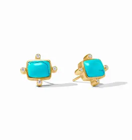 Julie Vos Julie Vos Clara Stud Turquoise Blue