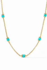 Julie Vos Julie Vos Hydra Delicate Station Necklace Turquoise Blue