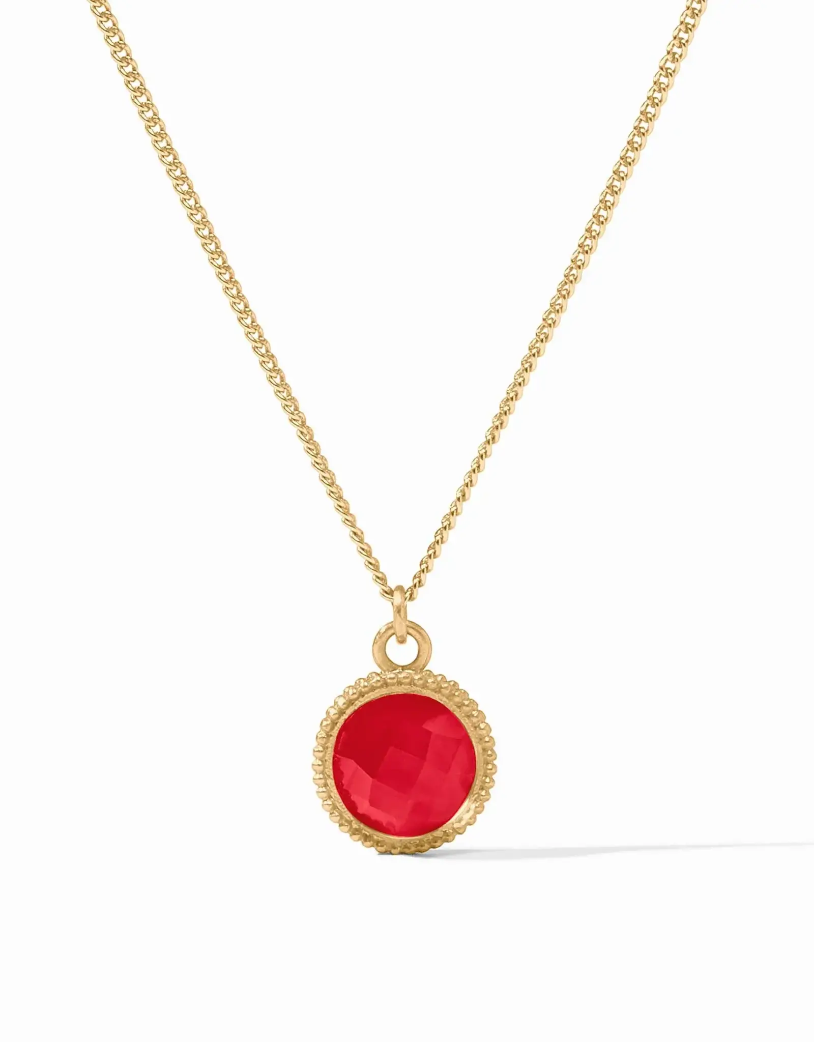 Julie Vos Julie Vos Fleur-di-Lis Necklace Iridescent Strawberry