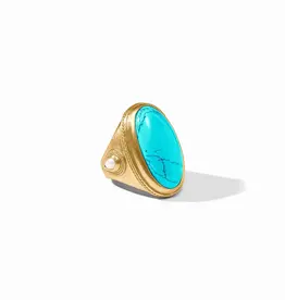 Julie Vos Julie Vos Cannes Statement RingTurquoise Blue