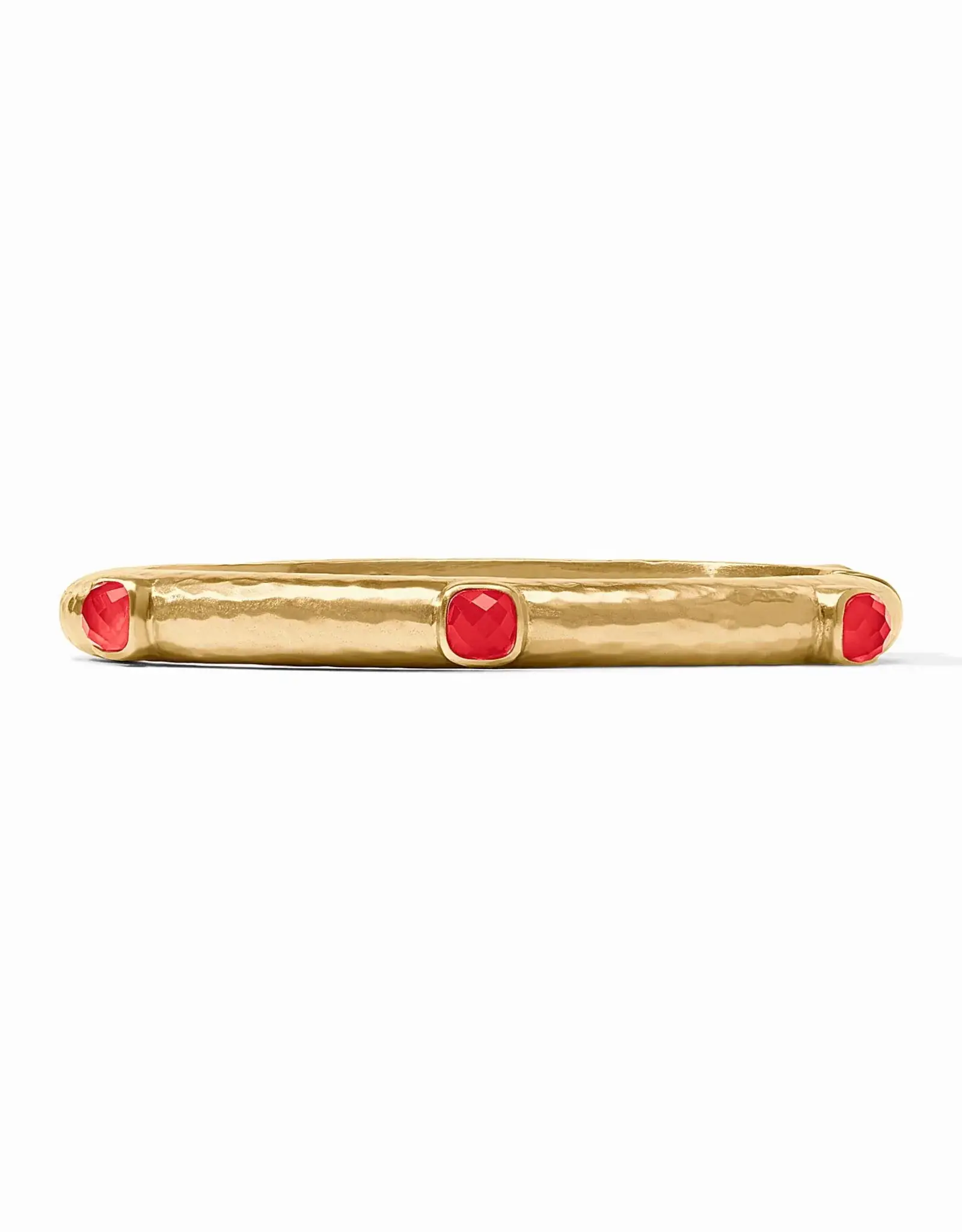 Julie Vos Julie Vos Catalina Hinge Bangle Iridescent Strawberry