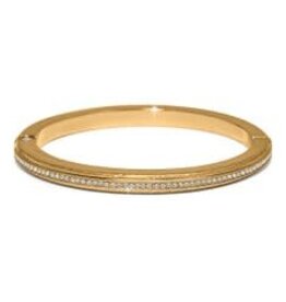 Brighton Brighton Meridian Orbit Gold hinged Bangle