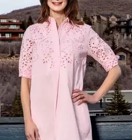 Tizzie Tizzie Chatham Eyelet Dress Pink