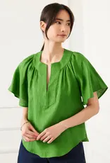 Karen Kane Karen Kane Green Flutter Sleeve Top