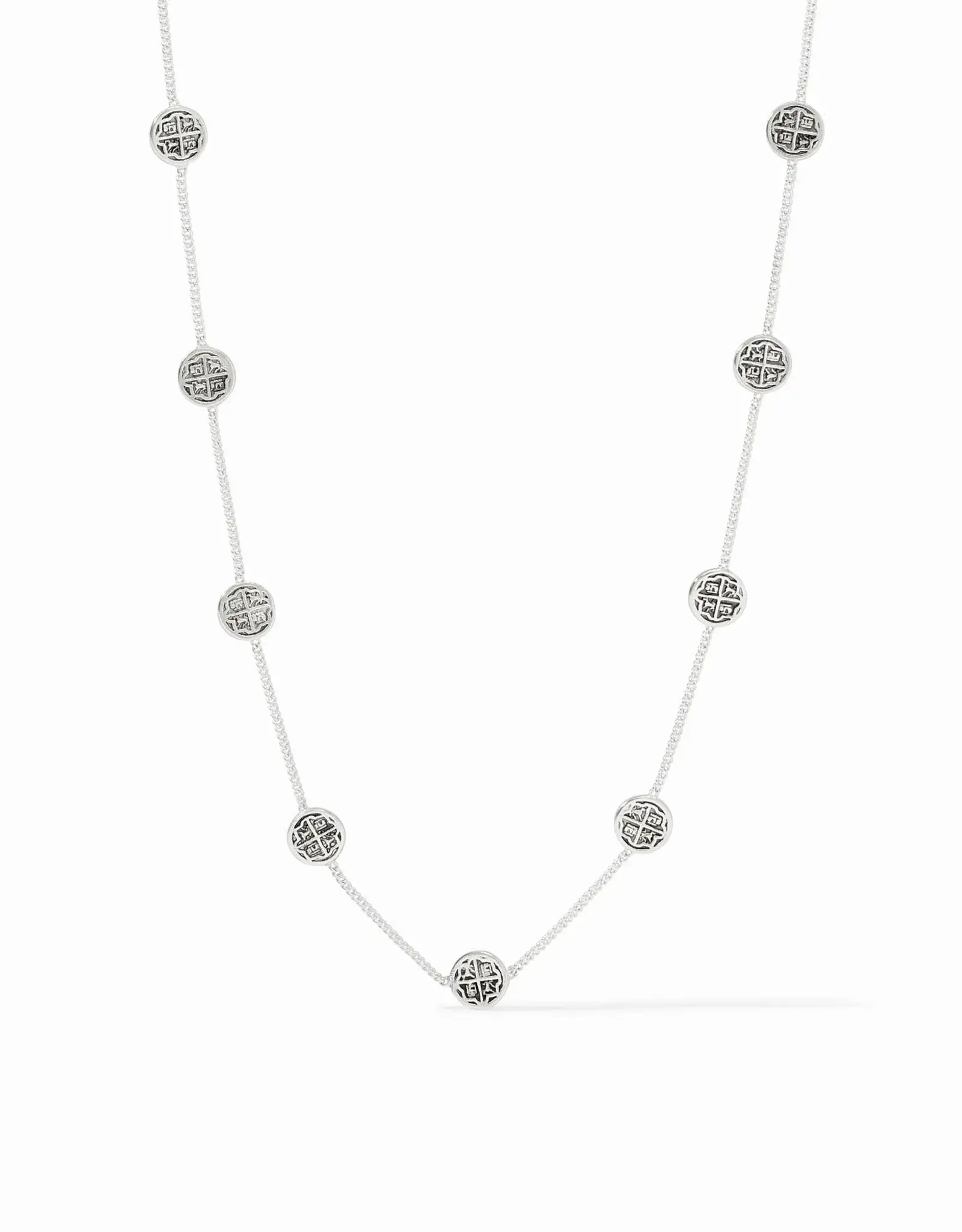 Julie Vos Julie Vos Silver Florentine Demi Delicate Station Necklace