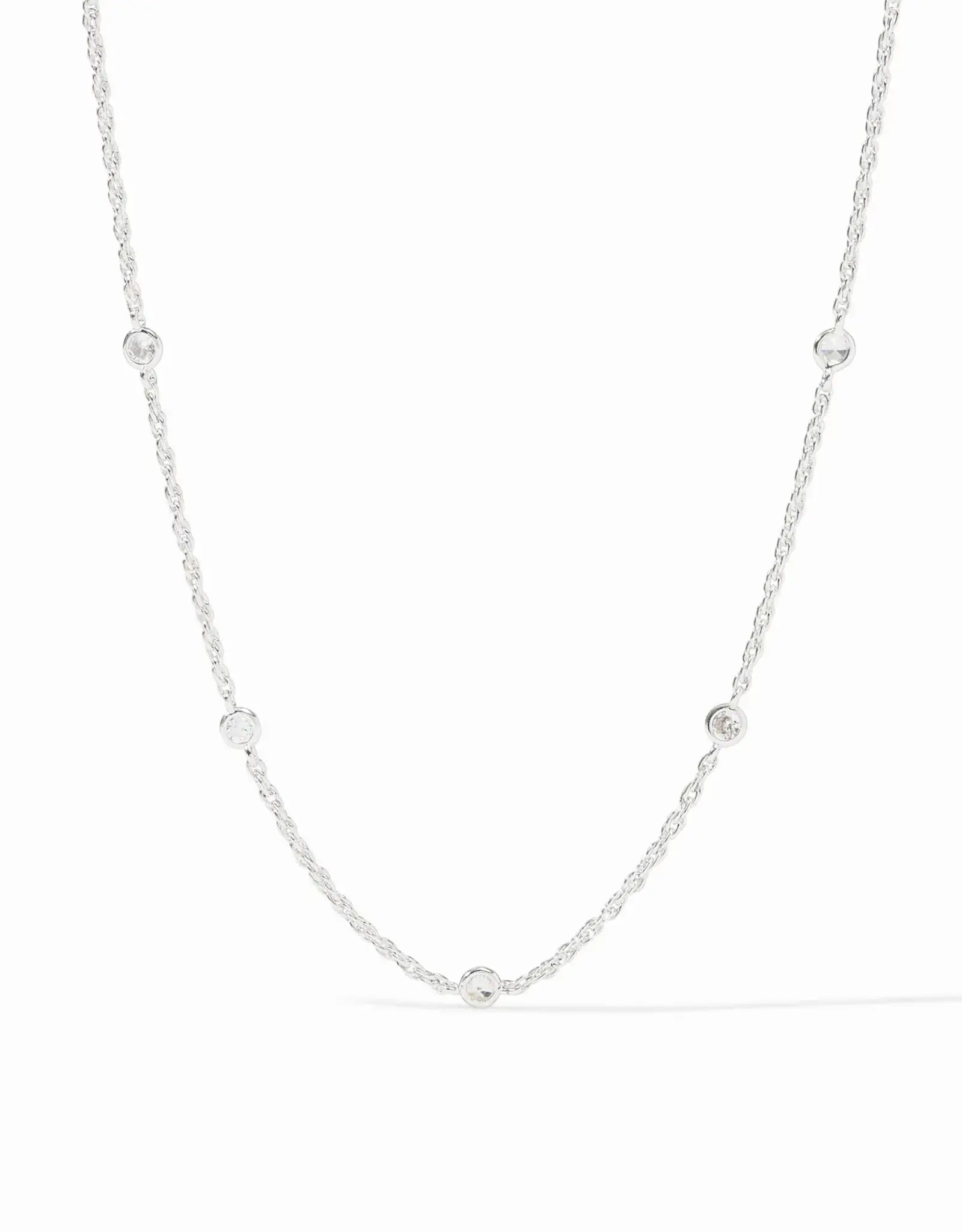 Julie Vos JUlie Vos Silver Celeste Delicate Station Necklace Cubic Zirconia