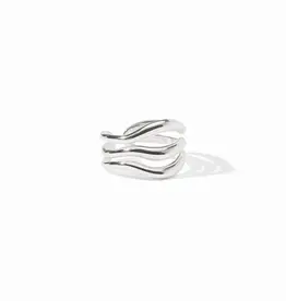 Julie Vos Julie Vos Silver Wave Ring OS