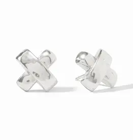 Julie Vos Julie Vos Catalina X Silver Stud Earring