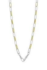 Waxing Poetic Waxing Poetic Twisted Link Everything Necklace-Ceramic Coated Brass/Silver
