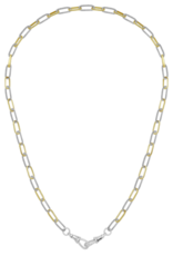 Waxing Poetic Waxing Poetic Twisted Link Everything Necklace-Ceramic Coated Brass/Silver