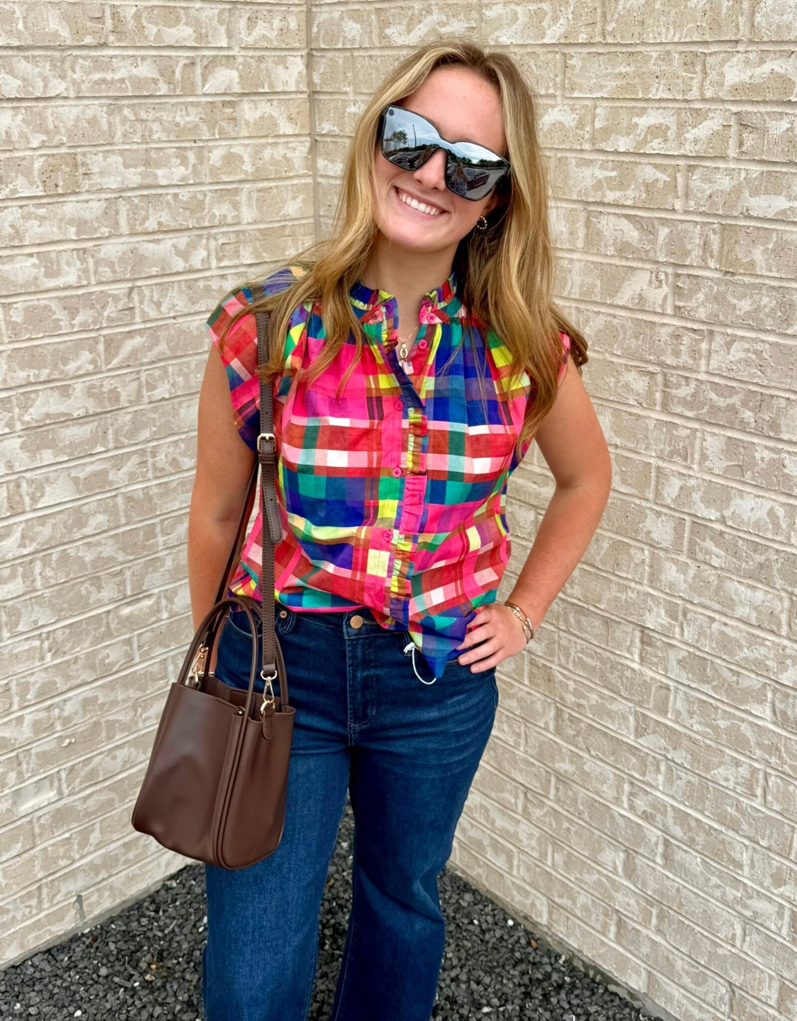 Alden Adair Alden Adair Birkin Top Circus Plaid