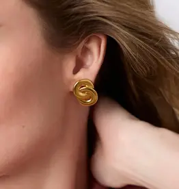 Julie Vos Infinity Earring Rainbow Gold OS