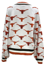 Queen of Sparkles LICENSED TEXAS KNIT IN MASCOT RHINESTONE CARDIGAN