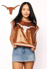 Queen of Sparkles Queen of Sparkles Licensed Texas Full Sequin Mascot Tank