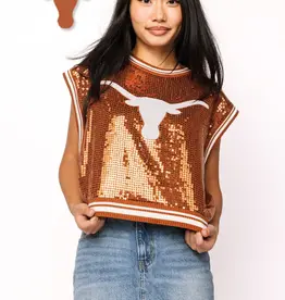 Queen of Sparkles Queen of Sparkles Licensed Texas Full Sequin Mascot Tank