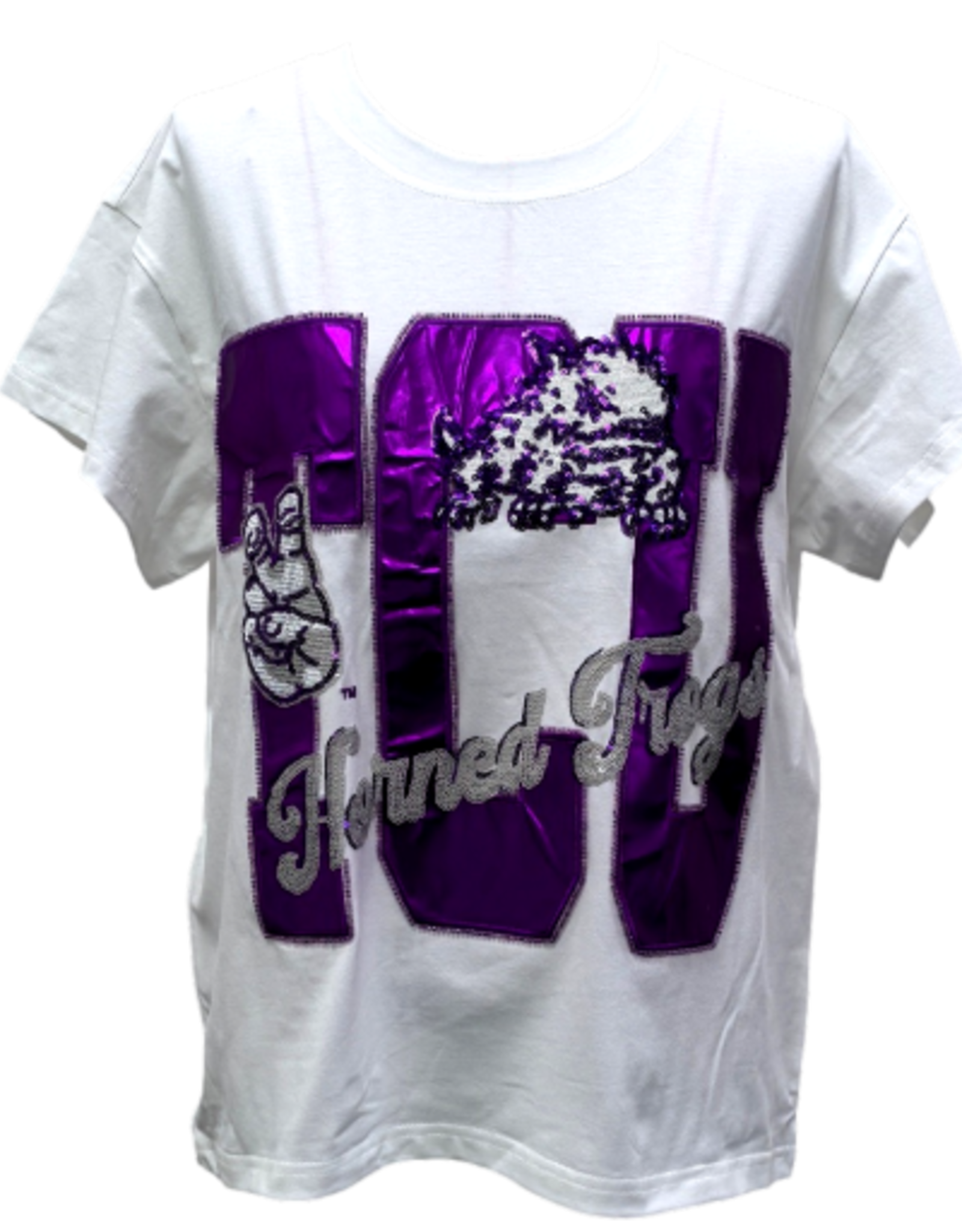 Queen of Sparkles LICENSED TCU METALLIC WORD WITH ICONS TEE