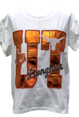 Queen of Sparkles Queen of Sparkles Licensed TEXAS Metallic Word  with Icons Tee