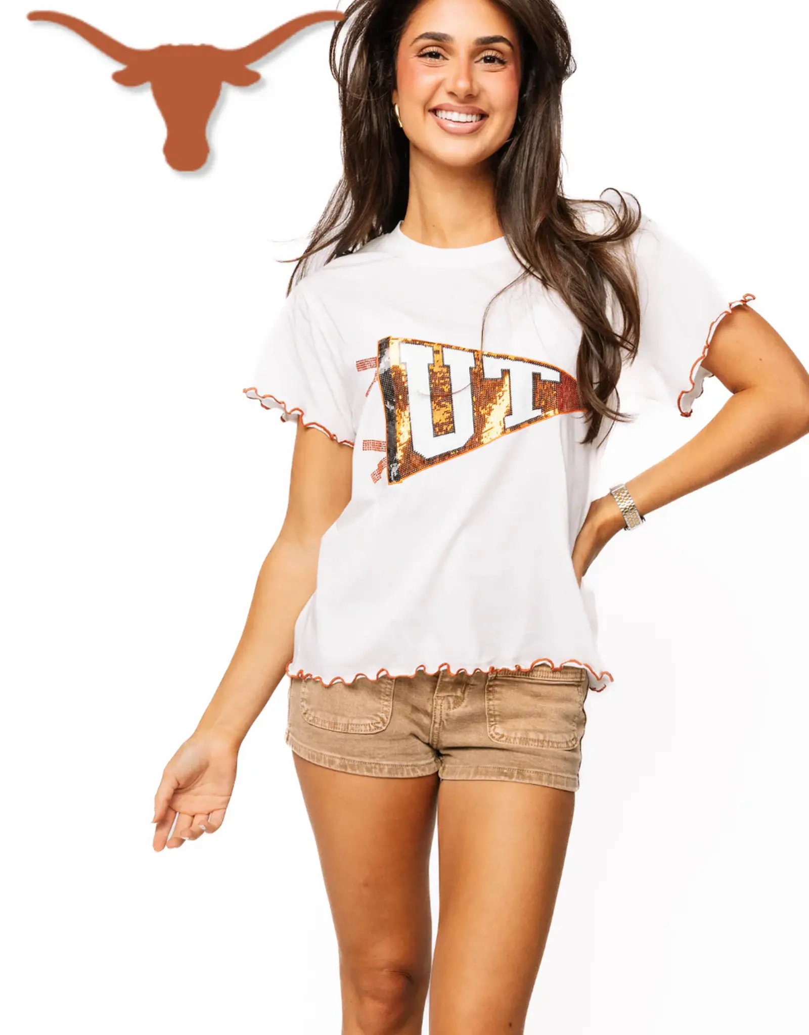 Queen of Sparkles Queen of Sparkles Licensed TEXAS Pennant Frill Tee